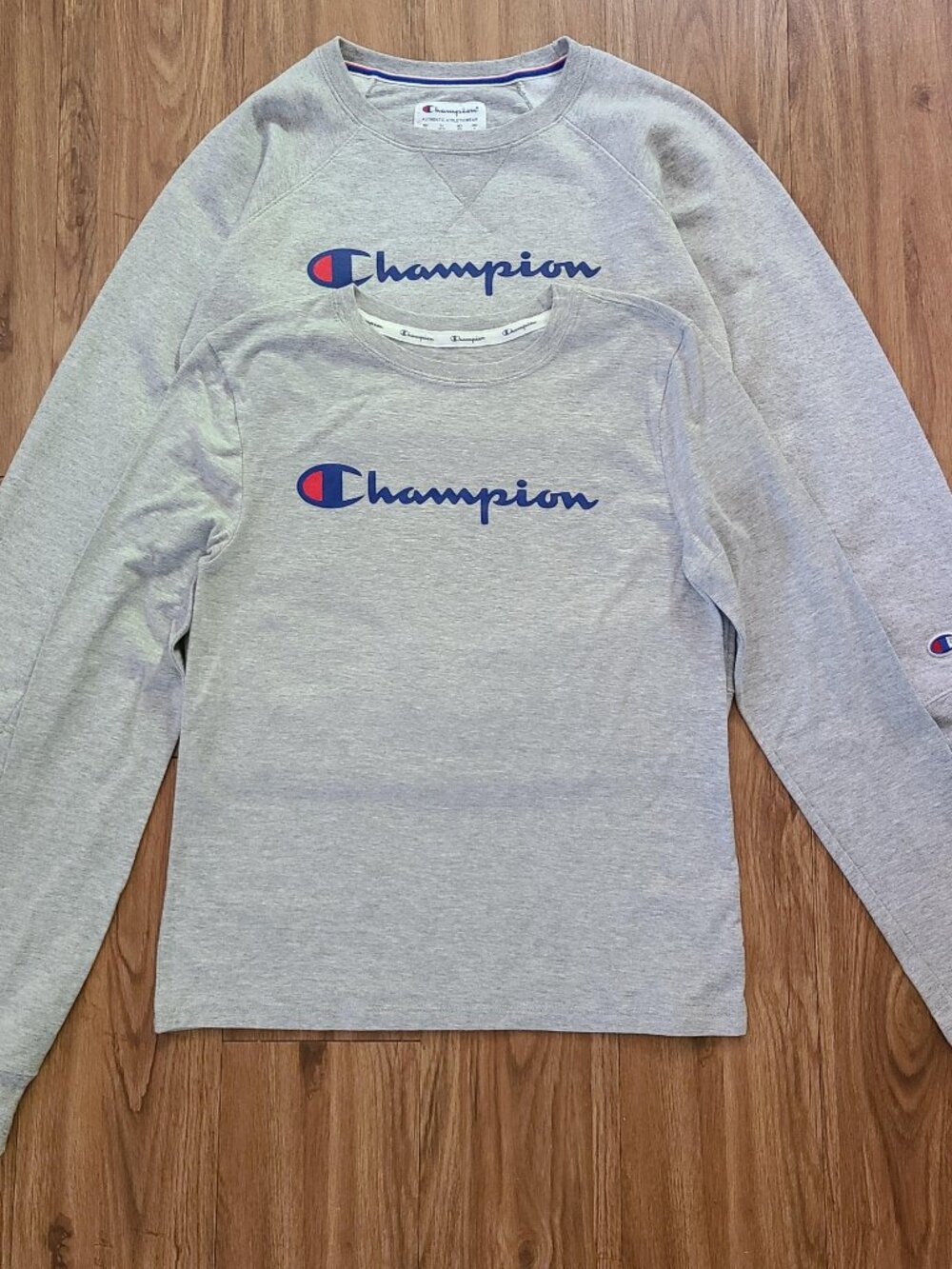Champion Womens Lot of 2 - Sweatshirt and Long Sleeves Tee Gray Size XS